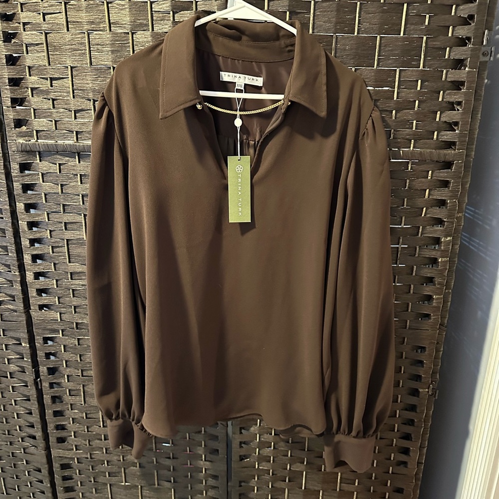 *NEW*Sz XXL*Trina Turk*Seaport Collared Top